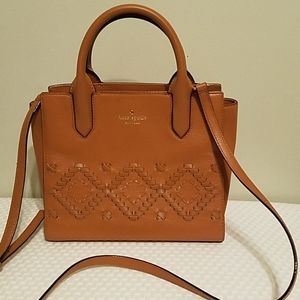 Kate Spade Flynn Street Cognac Satchel Handbag
